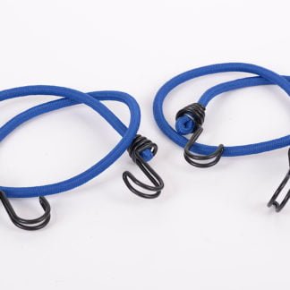 2 X 8mm X 80Cm Blue Reverse Hook Luggage Elastics