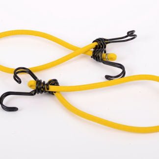 2 X 8mm X 60Cm Yellow Reverse Hook Luggage Elastics