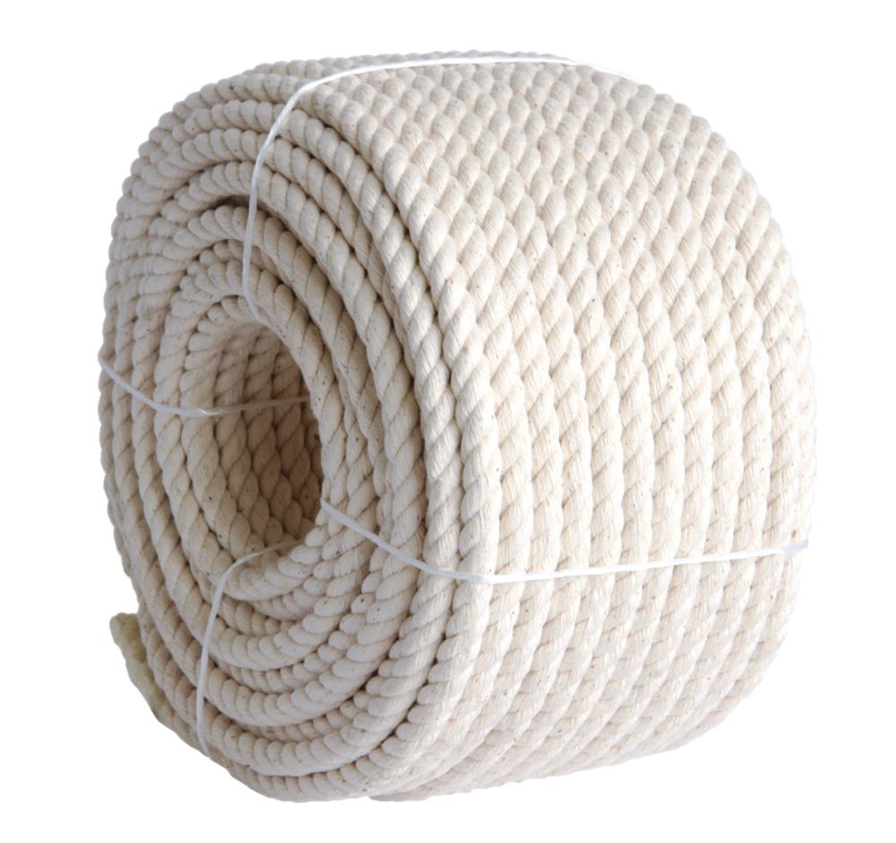 Untreated Pure Cotton Rope 20mm Natural Cotton Rope By The Metre 100% Natural 