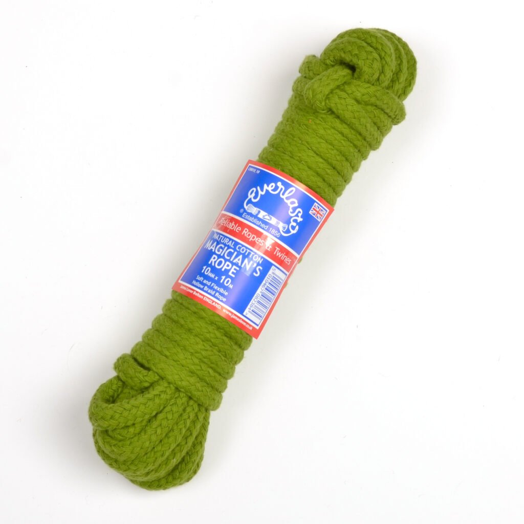 Lime Coloured Cotton Magicians Rope 6mm Diameter