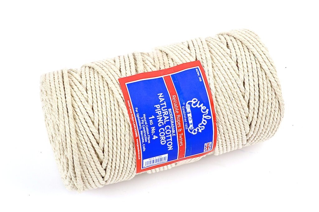 No.4 (4mm) Everlasto Natural Cotton Piping Cord 500G Spool