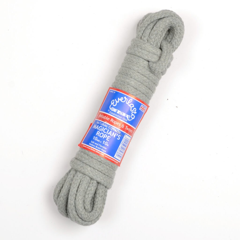 Silver Coloured Cotton Magicians Rope 10mm Diameter
