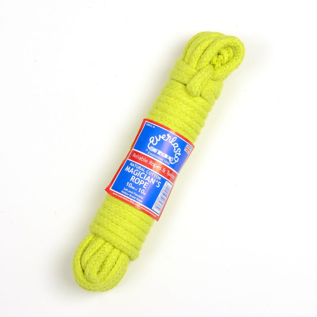 Spring Green Coloured Cotton Magicians Rope 6mm Diameter