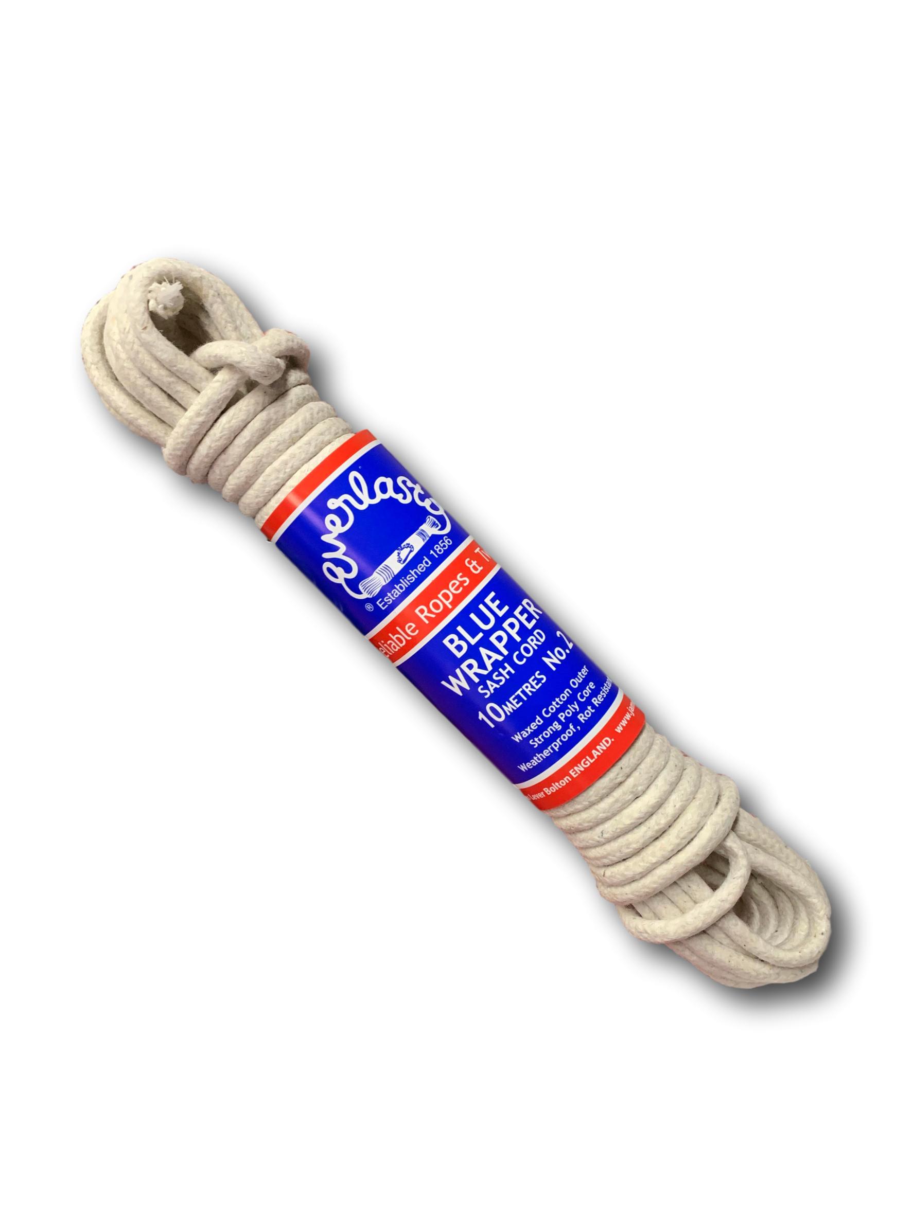 Everlasto Waxed Sash Cord No.2 Blue Wrapper 6mm X 10m Rope Source