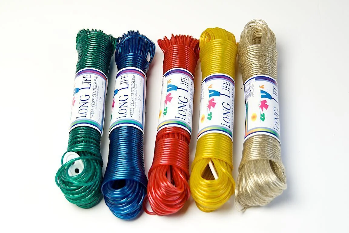 EVERLASTO Corde à Linge Grayline En PVC 4,8 Mm - Ultra Résistante - Différentes Longueurs (20 M)