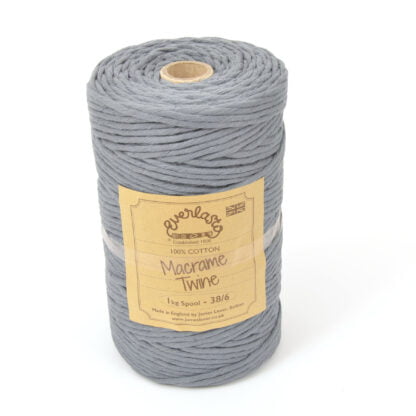 38/6 (4mm) Battleship Grey Macrame Twine 0.5Kg/1Kg Spool - 1kg