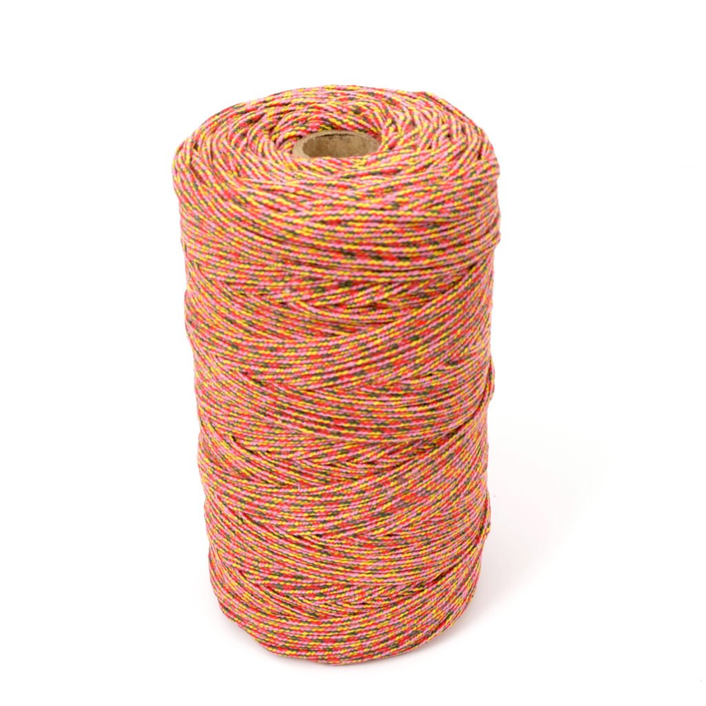 Tutti Frutti Coloured Macrame Cotton Banding 1Kg Spool