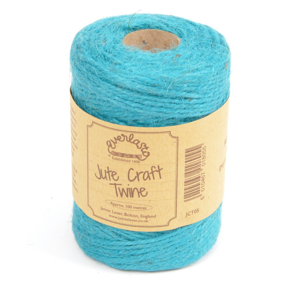 cyan jute craft twine